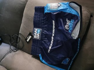 Pantalón Muay Thai Offensive Brand Azul