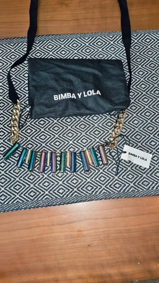 Collar BIMBA Y LOLA verde y morado