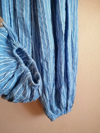 Pantalones bombachos rayas azules