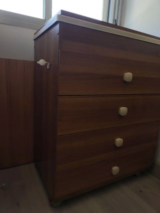 Cambiador bañera bebé madera