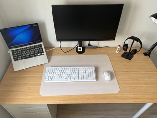 Escritorio ALEX/ANFALLARE IKEA Bambú/Blanco