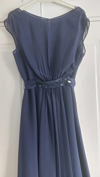 Vestido Coast azul petróleo con pedrería
