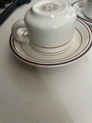 Juego de 2 tazas de café de porcelana