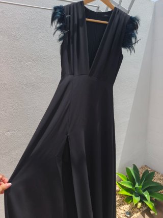 Vestido de fiesta negro invitada boda