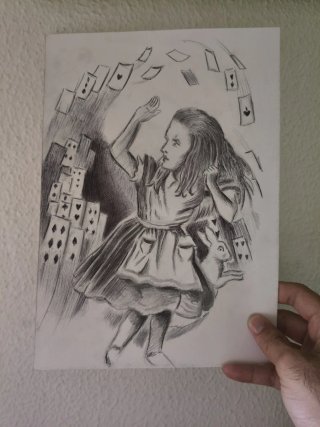 Dibujo Alicia en el País de las Maravillas 1865