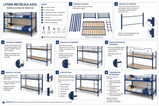 Litera Ikea 2 camas azul