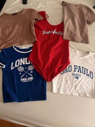 Lote 5 Tops Bershka Talla S
