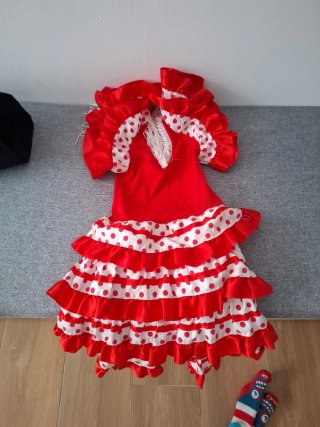 Disfraz Flamenca Rojo y Blanco