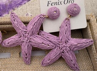 Pendientes Estrella Morada