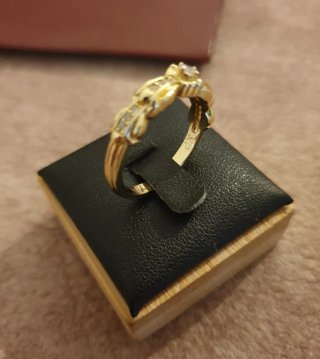 Anillo Vintage Chapado Oro Talla 9