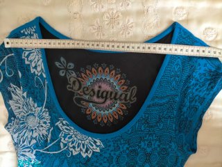 Vestido Desigual Azul y Turquesa