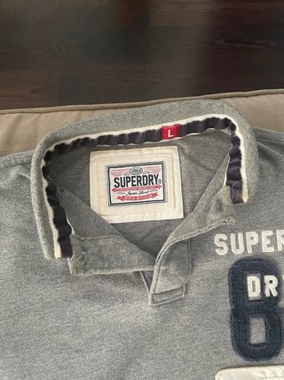 Camiseta Superdry Talla L Gris