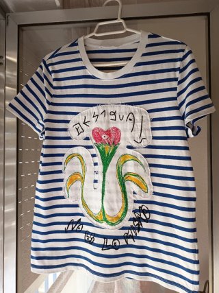 Camiseta Desigual Rayas Azul y Blanca