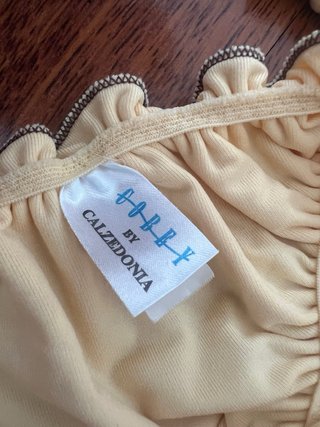 Bikini a balze beige taglia s