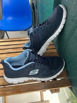 Zapatillas Skechers Azul Marino y Blanco