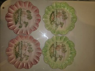 4 Platos Decorativos Franceses Antiguos