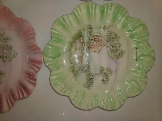 4 Platos Decorativos Franceses Antiguos