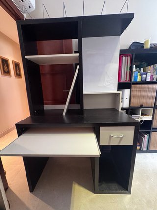 Escritorio/ mesa ordenador con cajón y baldas