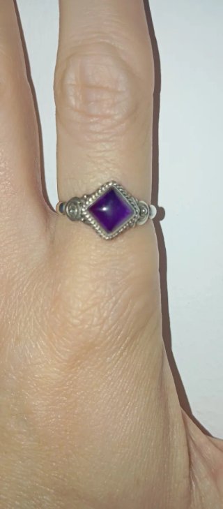Anillo Plata y Amatista Morada