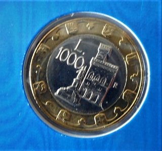 Repubblica San Marino moneta £ 1000 del 1997