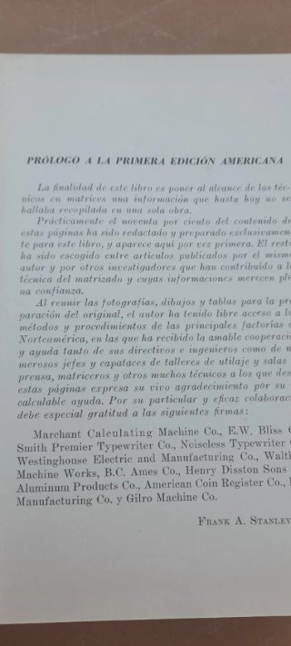 Libro Estampado y Matrizado de Metales 1957 1⁰Ed.