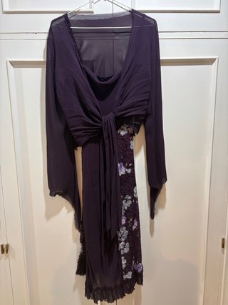 Vestido Etxart & Panno Morado Floral