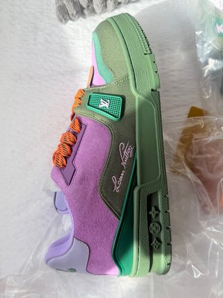 Zapatilla Deportiva Verde y Morada