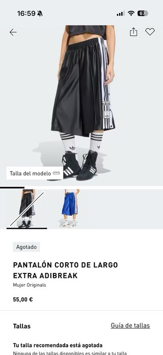 Pantalón corto Adidas Adibreak negro/blanco