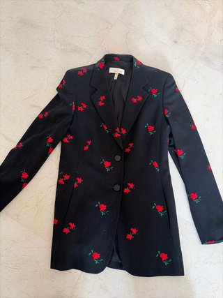 Americana Escada Flores Rojas Talla 38
