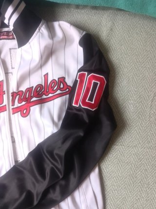 Chaqueta Los Angeles Rayas Blancas Negra