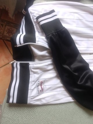 Chaqueta Los Angeles Rayas Blancas Negra