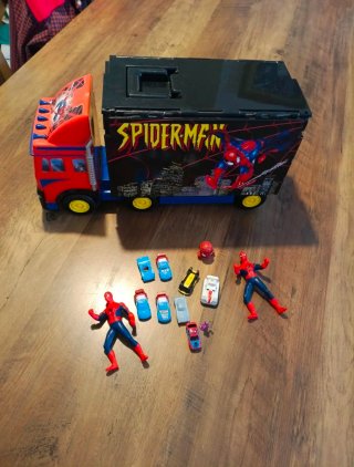 Camión Spiderman Vintage + Coches y Figuras