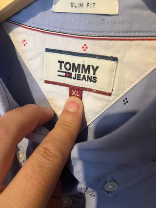 Camisa Tommy Jeans Azul Talla XL