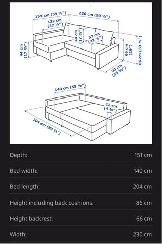 Divano angolare IKEA grigio pieghevole