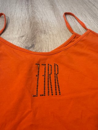 Camiseta de tirantes naranja Y2K - talla L