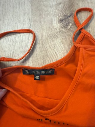 Camiseta de tirantes naranja Y2K - talla L