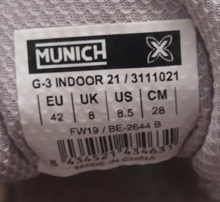 Zapatillas Munich G-3 Indoor Plata/Negro