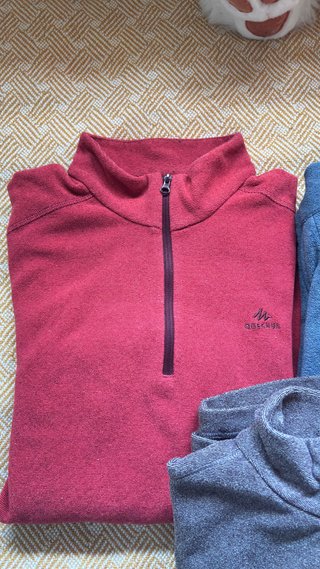 Lote 3 sudaderas cuello alto cremallera