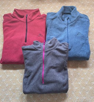 Lote 3 sudaderas cuello alto cremallera