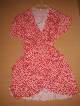 Vestido floral rojo talla S