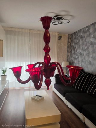 Lámpara araña de cristal 6 brazos 78x78
