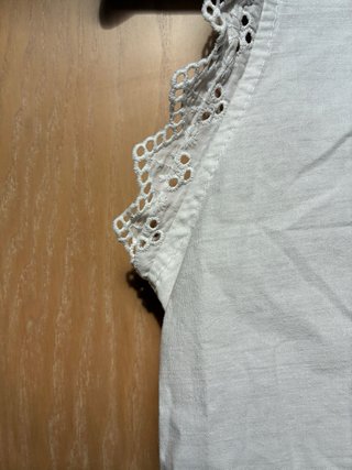 Blusa vintage romántica sin mangas de algodón
