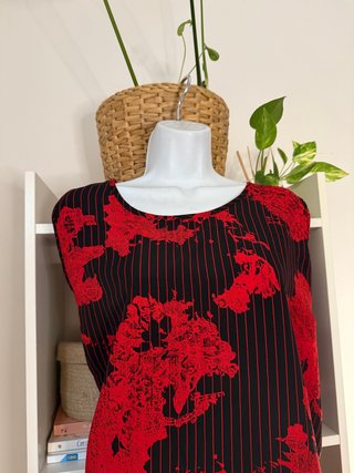 Blusa oversize y fluida rayas diplomáticas XL