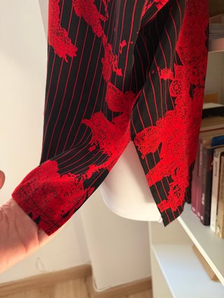 Blusa oversize y fluida rayas diplomáticas XL