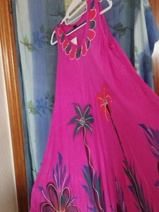 Vestido playero hindú palmeras talla única
