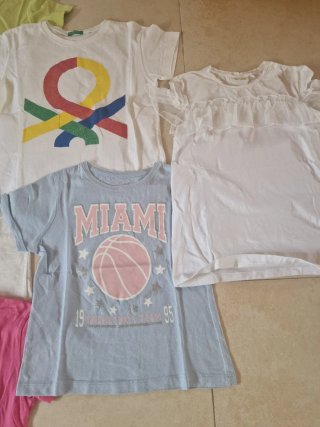 Lote 8 camisetas niña