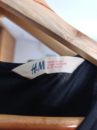 Mono H&M negro volantes talla M
