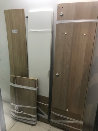 Armario Perchero Blanco y Beige 1