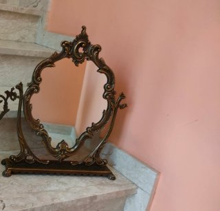 Specchio vintage ottone