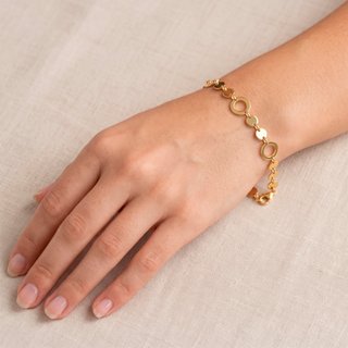 Pulsera de cadena  en plata Vermeil con eslabones